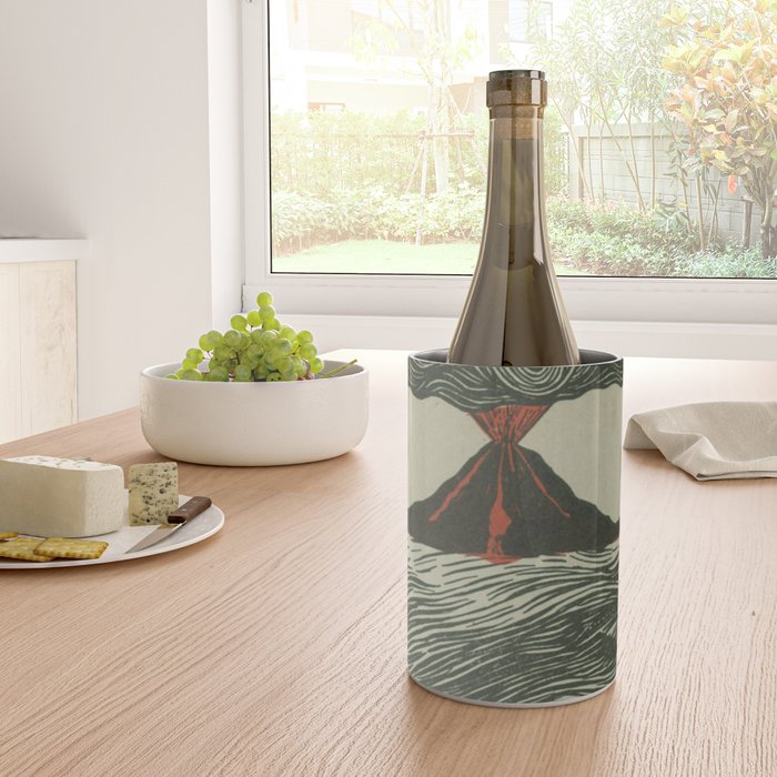 Volcano Woodcut Wine Chiller Gallery Image 4