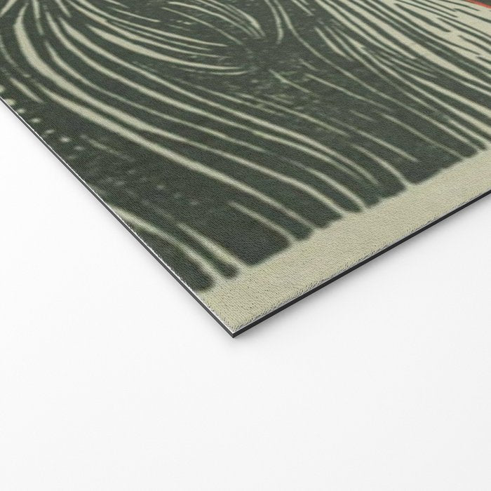 Volcano Woodcut Welcome Mat Gallery Image 2