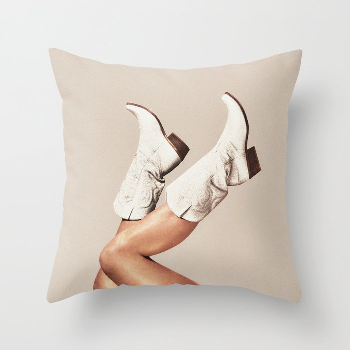 These Boots - Neutral L Throw Pillow Gallery Image 6