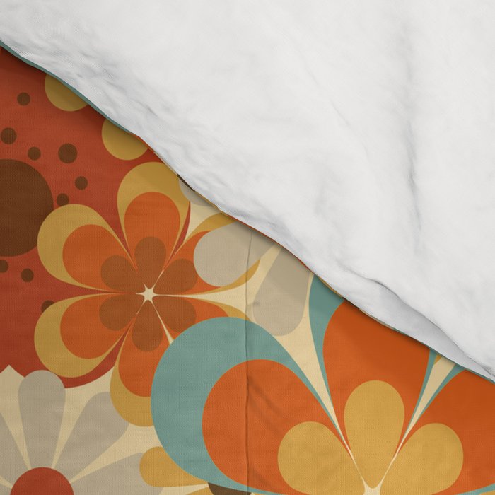 70's Retro Floral Patterned Prints Comforter Gallery Image 4