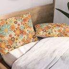 70's Retro Floral Patterned Prints Pillow Sham Gallery Image 2