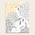 Floral Prints,  Leaves and Blooms, Gray and Yellow Notebook Gallery Image 4