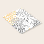 Floral Prints,  Leaves and Blooms, Gray and Yellow Notebook Gallery Image 2