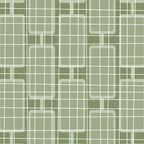 Mid Century Modern Woven Link Pattern in Green Sage Coffee Mug Gallery Image 2