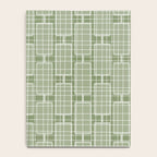 Mid Century Modern Woven Link Pattern in Green Sage Notebook Gallery Image 4