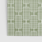 Mid Century Modern Woven Link Pattern in Green Sage Poster Gallery Image 3