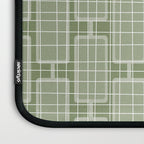 Mid Century Modern Woven Link Pattern in Green Sage Laptop Sleeve Gallery Image 3