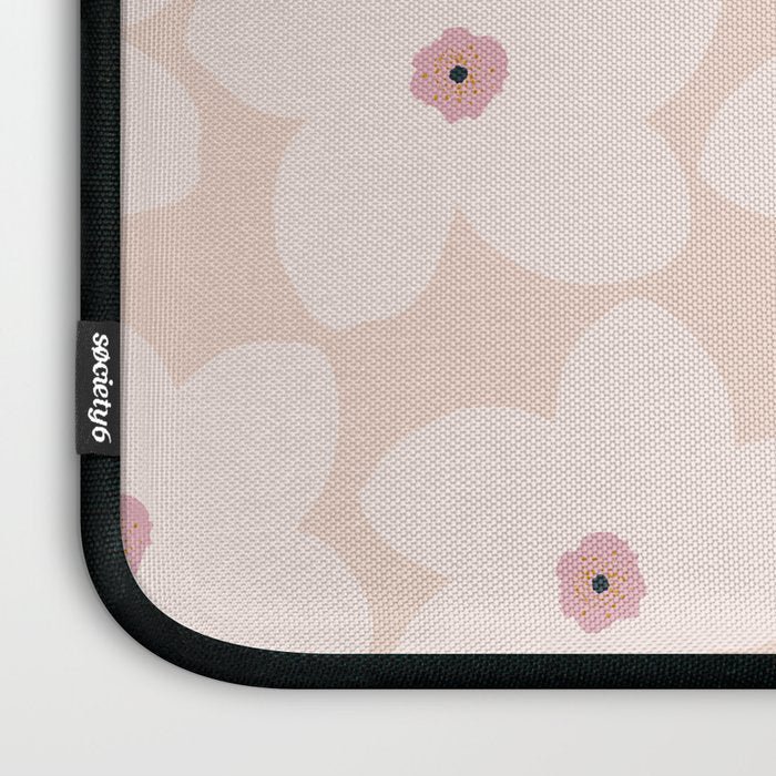 Blush Pink Retro Flower Laptop Sleeve Gallery Image 3