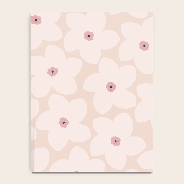 Blush Pink Retro Flower Notebook Gallery Image 4