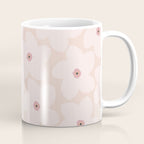 Blush Pink Retro Flower Coffee Mug Gallery Image 1