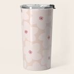 Blush Pink Retro Flower Travel Mug Gallery Image 2