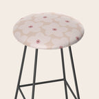 Blush Pink Retro Flower Stool Gallery Image 2