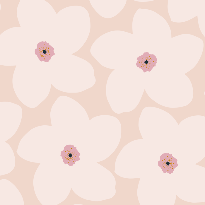 Blush Pink Retro Flower Coffee Mug Gallery Image 2
