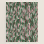 Tiger Stripes In Pink And Green Jigsaw Puzzle Gallery Image 1