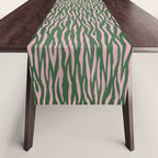 Tiger Stripes In Pink And Green Table Runner Gallery Image 1
