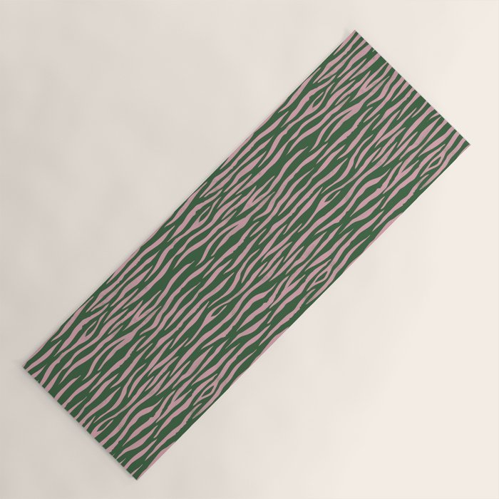 Tiger Stripes In Pink And Green Yoga Mat Gallery Image 1