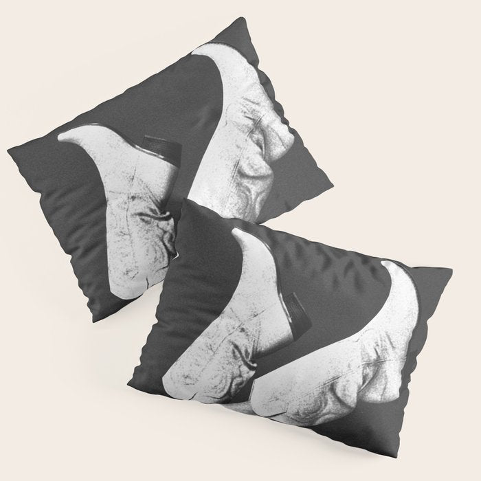 These Boots - Noir / Black & White Pillow Sham Gallery Image 3