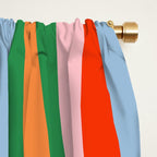 Bold and Colorful Abstract Wild Stripes Modern Multicolor Pattern Window Curtain Gallery Image 2