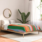 Bold and Colorful Abstract Wild Stripes Modern Multicolor Pattern Comforter Gallery Image 2