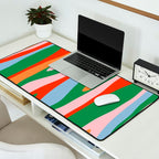 Bold and Colorful Abstract Wild Stripes Modern Multicolor Pattern Desk Mat Gallery Image 2