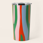 Bold and Colorful Abstract Wild Stripes Modern Multicolor Pattern Travel Mug Gallery Image 1