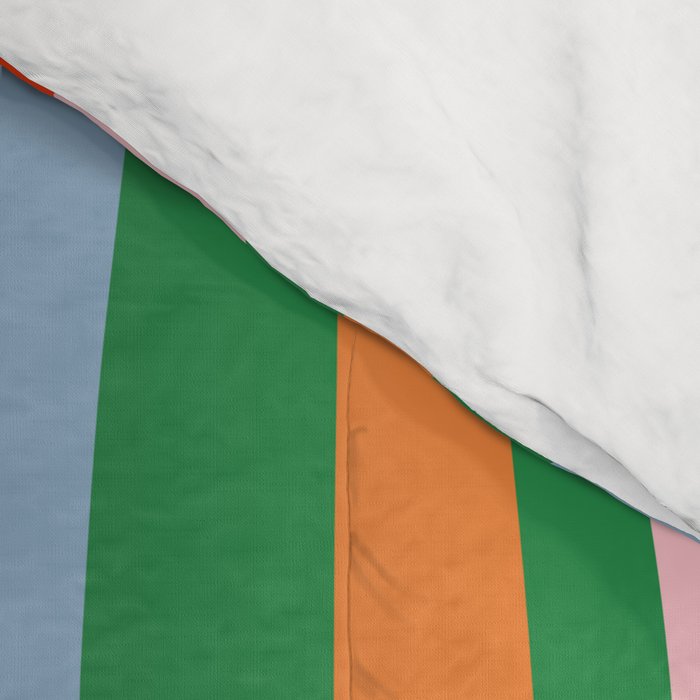 Bold and Colorful Abstract Wild Stripes Modern Multicolor Pattern Comforter Gallery Image 4