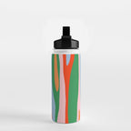 Bold and Colorful Abstract Wild Stripes Modern Multicolor Pattern Water Bottle Gallery Image 2