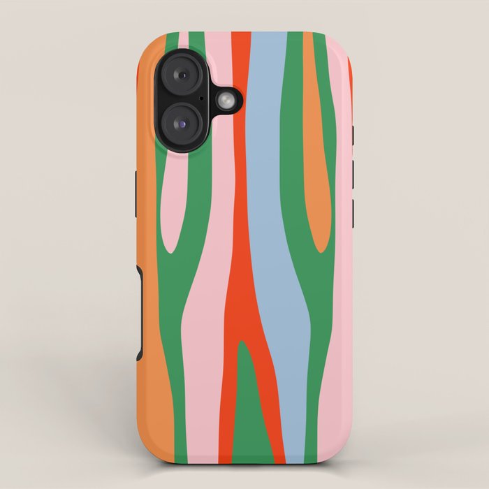Bold and Colorful Abstract Wild Stripes Modern Multicolor Pattern iPhone Case Gallery Image 1