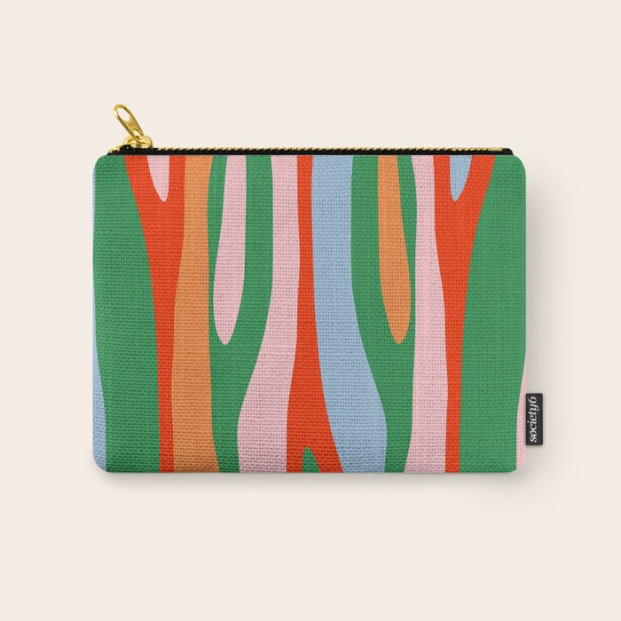 Bold and Colorful Abstract Wild Stripes Modern Multicolor Pattern Carry All Pouch Gallery Image 1