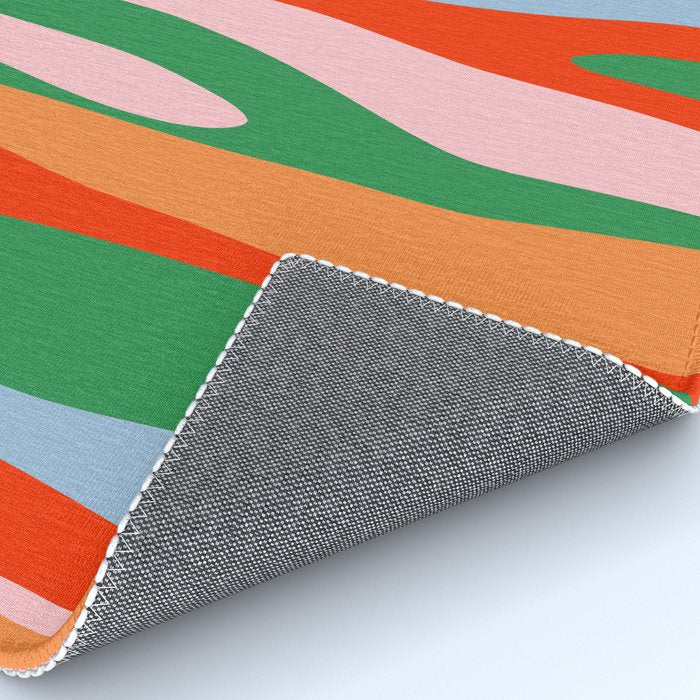 Bold and Colorful Abstract Wild Stripes Modern Multicolor Pattern Rug Gallery Image 4