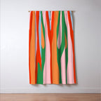 Bold and Colorful Abstract Wild Stripes Modern Multicolor Pattern Window Curtain Gallery Image 3