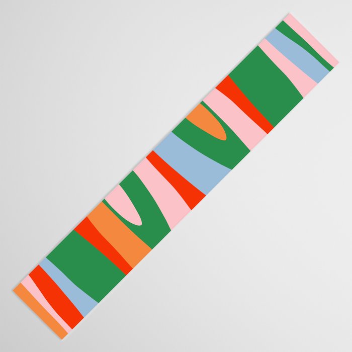 Bold and Colorful Abstract Wild Stripes Modern Multicolor Pattern Table Runner Gallery Image 3