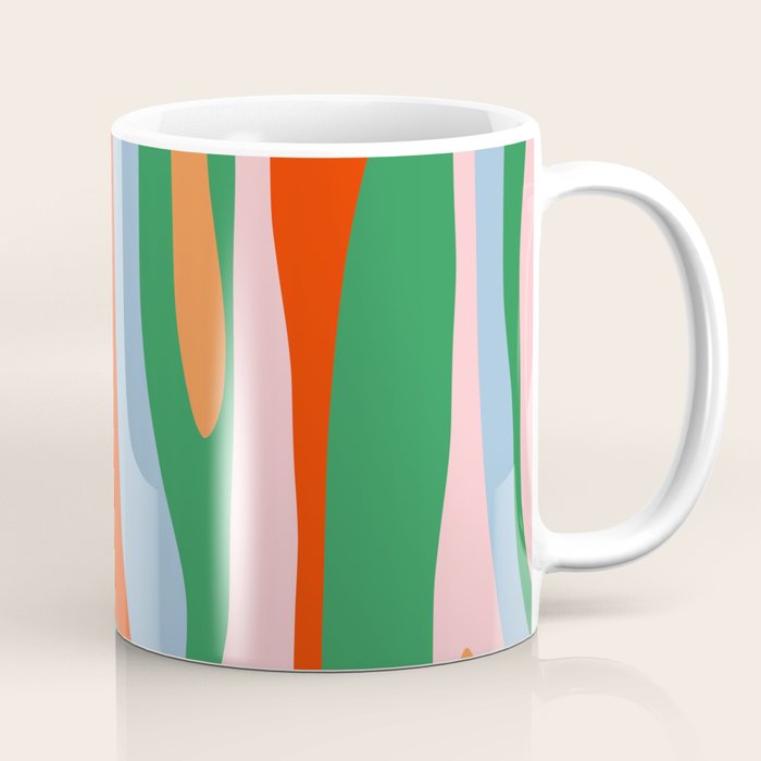 Bold and Colorful Abstract Wild Stripes Modern Multicolor Pattern Coffee Mug Gallery Image 1