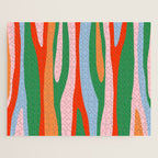 Bold and Colorful Abstract Wild Stripes Modern Multicolor Pattern Jigsaw Puzzle Gallery Image 1