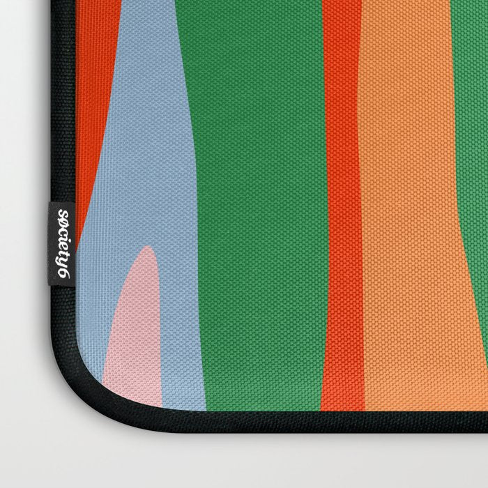 Bold and Colorful Abstract Wild Stripes Modern Multicolor Pattern Laptop Sleeve Gallery Image 3
