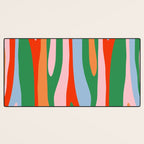 Bold and Colorful Abstract Wild Stripes Modern Multicolor Pattern Desk Mat Gallery Image 3