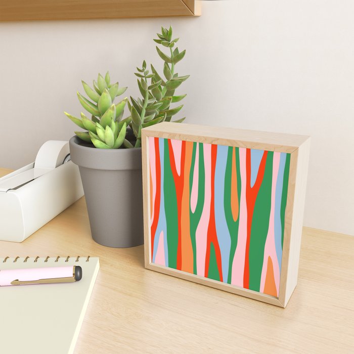 Bold and Colorful Abstract Wild Stripes Modern Multicolor Pattern Mini Art Print Gallery Image 2