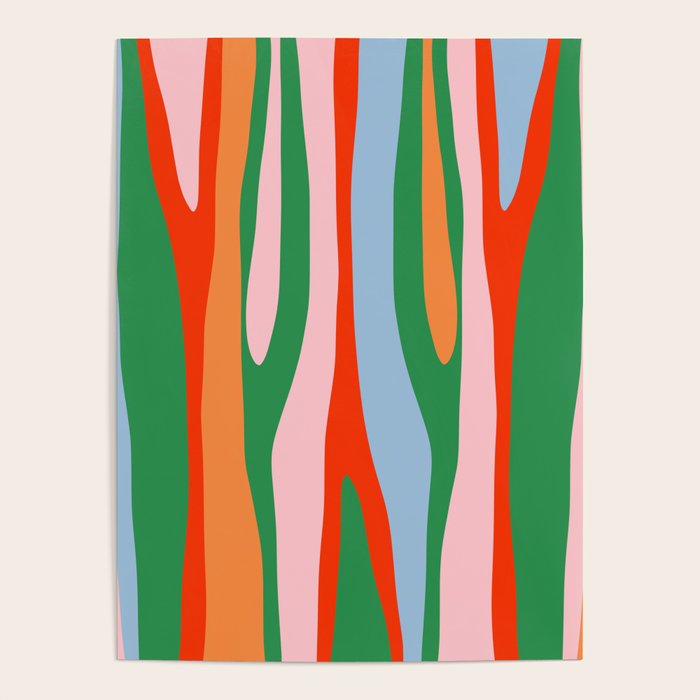 Bold and Colorful Abstract Wild Stripes Modern Multicolor Pattern Poster Gallery Image 4