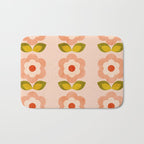 retro daisy minimal pink Bath Mat Gallery Image 1