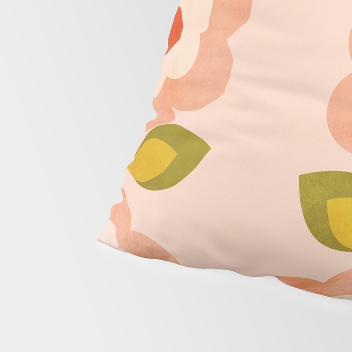 retro daisy minimal pink Pillow Sham Gallery Image 4
