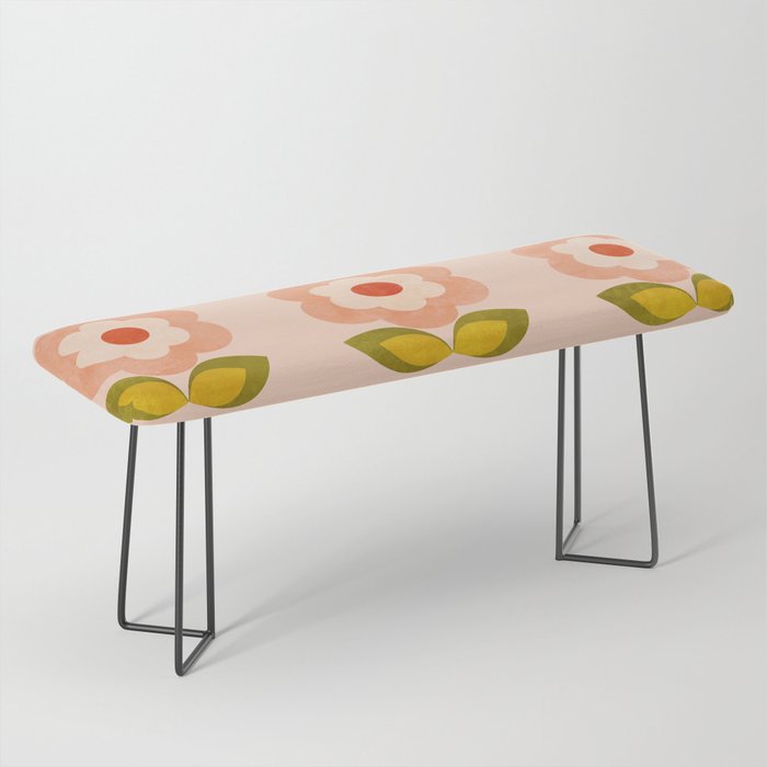 retro daisy minimal pink Bench Gallery Image 1