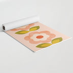 retro daisy minimal pink Yoga Mat Gallery Image 2