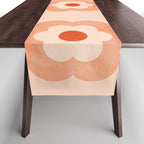 retro daisy minimal pink Table Runner Gallery Image 1