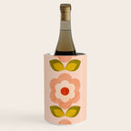 retro daisy minimal pink Wine Chiller Gallery Image 1