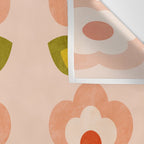 retro daisy minimal pink Wall Tapestry Gallery Image 3