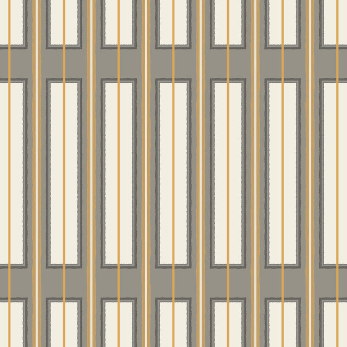 Geometric Minimal Geo Box Neutral Striped Pattern in Gray Cream Ochre Coffee Mug Gallery Image 2