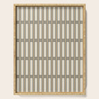 Geometric Minimal Geo Box Neutral Striped Pattern in Gray Cream Ochre Serving Tray Gallery Image 1