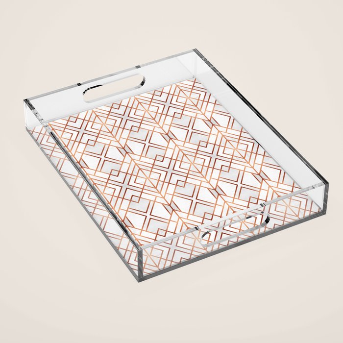 Copper Geo Acrylic Tray Gallery Image 1