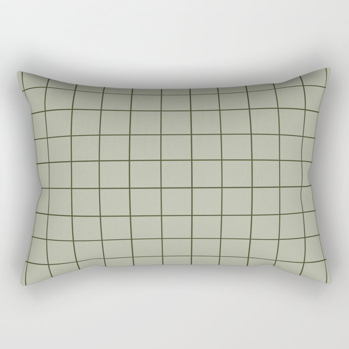 Grid (Green) Rectangular Pillow Gallery Image 1
