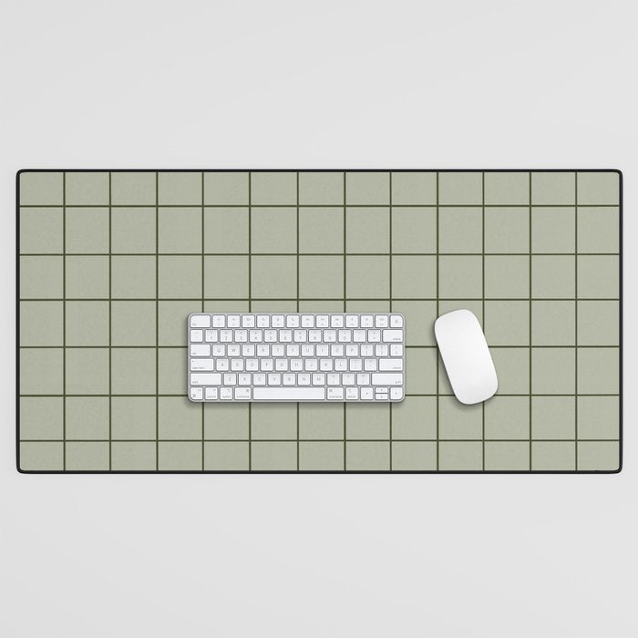 Grid (Green) Desk Mat Gallery Image 1